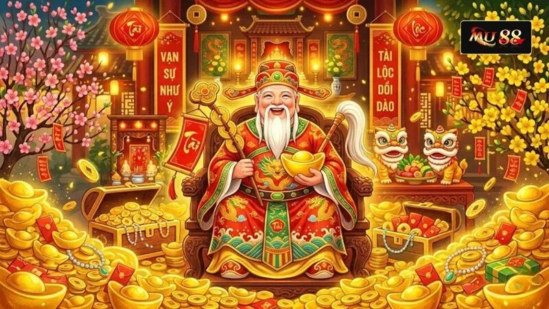 Thần Tài được đưa vào hình ảnh game mang đến sự giàu sang và hy vọng