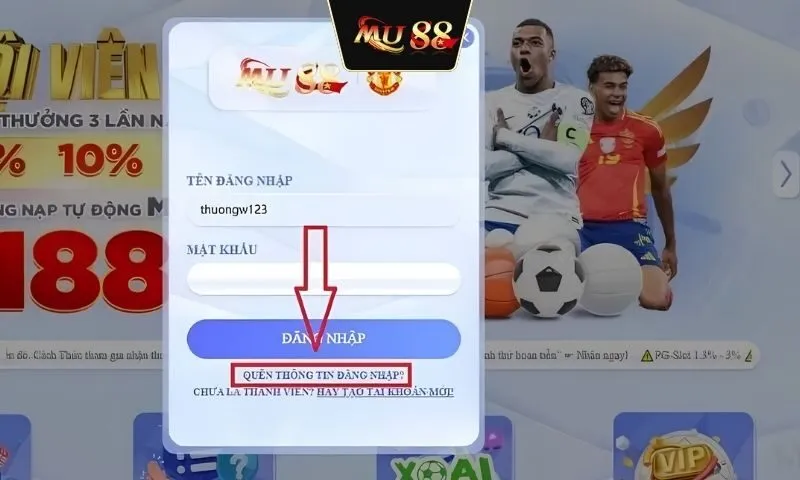 Các bước lấy lại mật khẩu MU88 đơn giản, dễ thực hiện