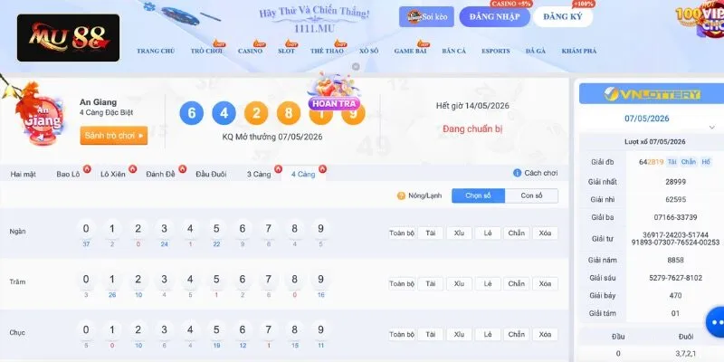 Đánh lô ba càng, bốn càng miền Nam